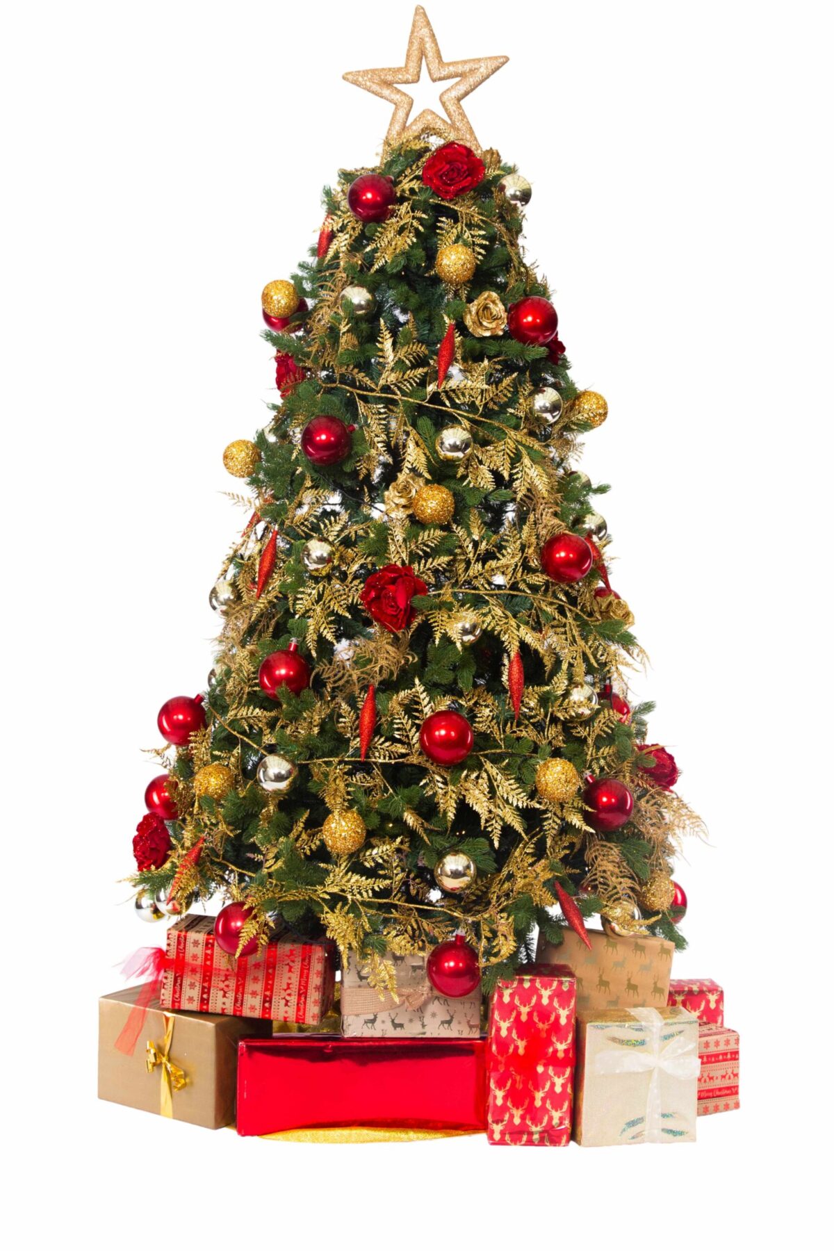 Artificial Christmas Tree with Parcels - Timeless Tradition