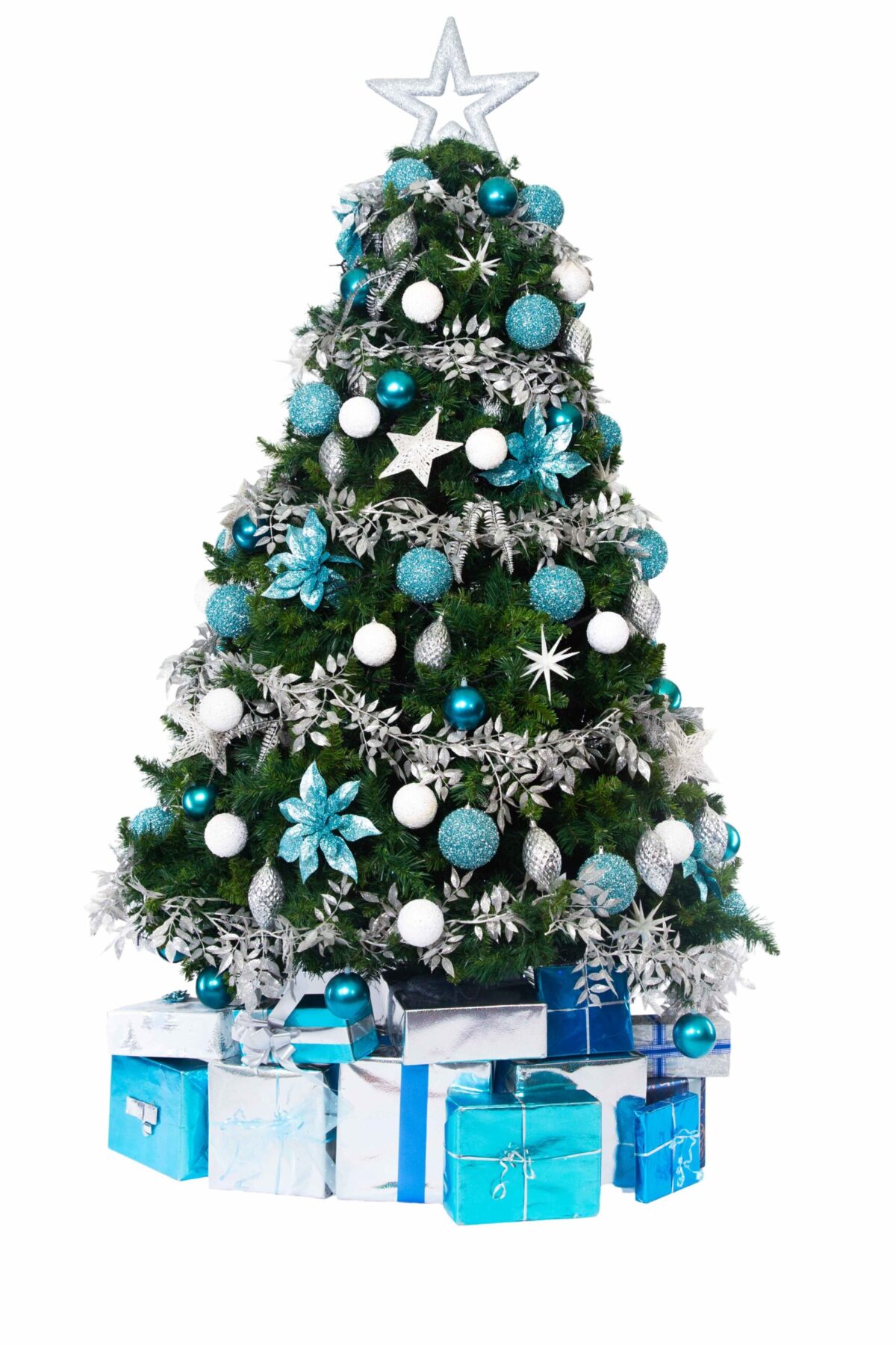 Artificial Christmas Tree with Parcels - Starry Night