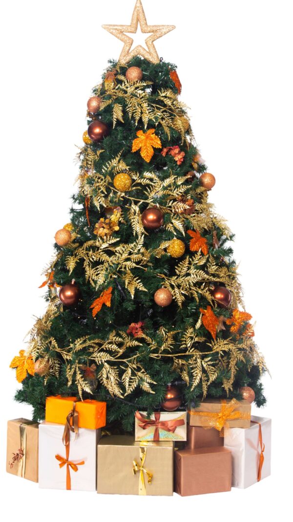Artificial Christmas Tree with Parcels - Fireplace Magic