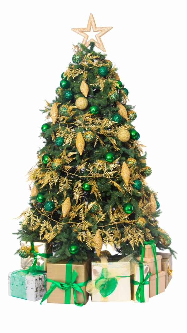 Artificial Christmas Tree with Parcels - Enchanted Emerald
