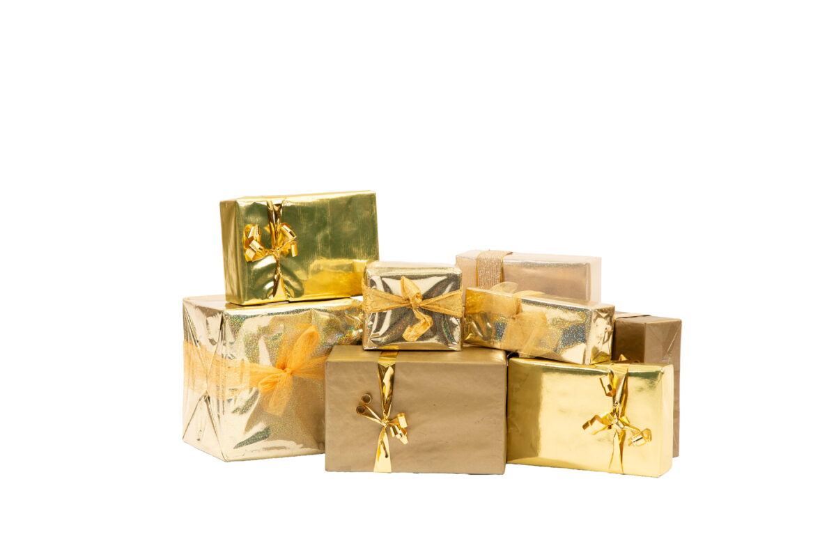Live Interior Christmas Tree With Parcels - Fireplace Magic - Image 3